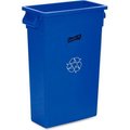 Sp Richards Genuine Joe Recycling Can, 23 Gallon, Blue/White GJO57258